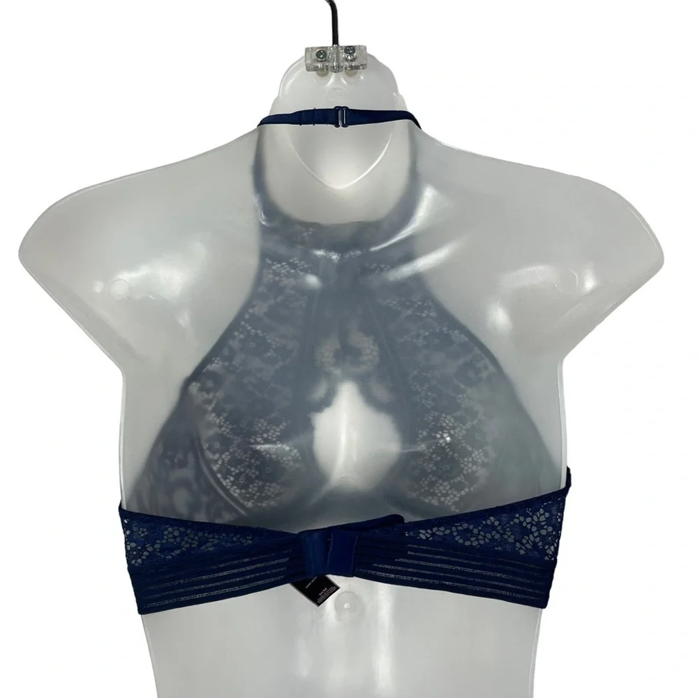 Victoria's Secret Navy Blue Very‎ Sexy Halter Neck Lace Bralette M